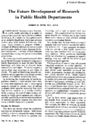 The future development of research in public health departments