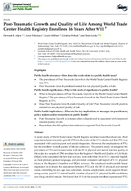 PostTraumatic Growth and Quality of Life Among World Trade Center Health Registry Enrollees 16 Years After 911