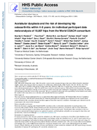 Acetabular Dysplasia and the Risk of Developing Hip Osteoarthritis Within 48 Years an Individual Participant Data Metaanalysis of 18807 Hips From the World COACH Consortium