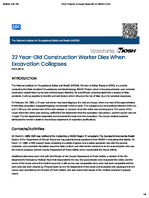 22 YearOld Construction Worker Dies When Excavation Collapses FACE 8510
