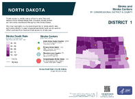 ND Congressional District 01 Stroke and Stroke Centers Map 118th Congress