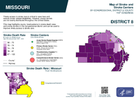 MO Congressional District 08 Stroke and Stroke Centers Map 119th Congress