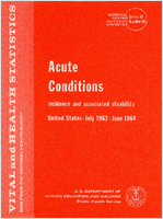 Acute Conditions Incidence and Associated Disability United States July 1963June 1964