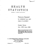 Persons injured by detailed type and class of accident United States July 1959June 1961