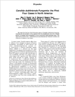 Candida dubliniensis fungemia the first four cases in North America