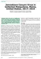 Jamestown Canyon Virus in Collected Mosquitoes Maine United States 20172019