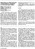 Observations on Work Force and Training Needs for Assessing Environmental Health Risks