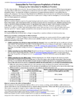 Doxycycline for postexposure prophylaxis of anthrax   emergency use instructions for healthcare providers