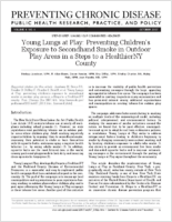 Young Lungs at Play Preventing Childrens Exposure to Secondhand Smoke in Outdoor Play Areas in a Steps to a HealthierNY County