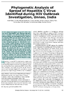 Phylogenetic Analysis of Spread of Hepatitis C Virus Identified during HIV Outbreak Investigation Unnao India