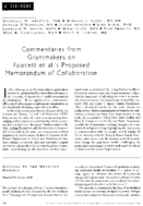 Commentaries From Grantmakers On Fawcett Et ALs Proposed Memorandum Of Collaboration