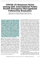 COVID19 Response Roles among CDC International Public Health Emergency Management Fellowship Graduates