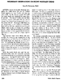 Preliminary observations on recent mortality trend