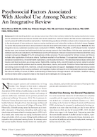 Psychosocial Factors Associated with Alcohol Use Among Nurses An Integrative Review