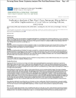 Exploratory Analysis of FastFood Chain Restaurant Menus Before and After Implementation of Local CalorieLabeling Policies 20052011