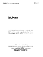 First Marriages United States 19681976