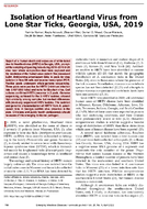 Isolation of Heartland Virus from Lone Star Ticks Georgia USA 2019
