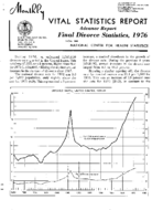 Advance report Final divorce statistics 1976