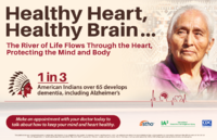 Healthy Heart Healthy BrainThe River of Life Flows Through the Heart Protecting the Mind and Body 17x11 horizontal poster
