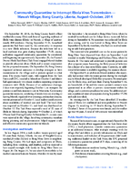 Community Quarantine to Interrupt Ebola Virus Transmission  Mawah Village Bong County Liberia AugustOctober 2014