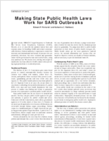 Making State Public Health Laws Work for SARS Outbreaks