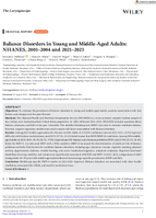 Balance Disorders in Young and MiddleAged Adults NHANES 20012004 and 20212023