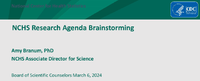 NCHS Research Agenda Brainstorming