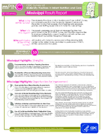 mPINC 2013 Survey CDC Survey of Maternity Practices in Infant Nutrition and Care Mississippi Results Report