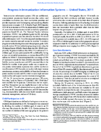 Progress in Immunization Information Systems  United States 2011