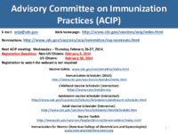 Advisory Committee on Immunization Practices ACIP October 2324 2013  welcome  introductions