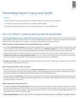 Preventing Firearm Injury and Death
