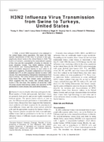 H3N2 Influenza Virus Transmission from Swine to Turkeys United States