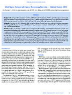 Vital Signs Colorectal Cancer Screening Test Use  United States 2012