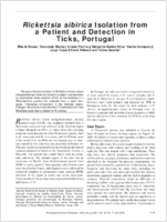 Rickettsia sibirica Isolation from a Patient and Detection in Ticks Portugal