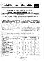 Morbidity and Mortality Weekly Report Vol 10 No 17 for Release May 5 1961