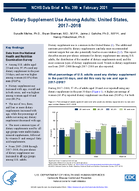 Dietary Supplement Use Among Adults United States 20172018