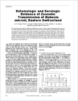 Entomologic and Serologic Evidence of Zoonotic Transmission of Babesia microti Eastern Switzerland