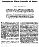 Approaches To Primary Prevention Of Disease