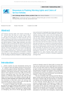 Responses to Flashing Warning Lights and Colors of Service Vehicles