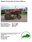 Hispanic Worker Dies In Tractor Rollover