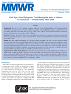 Morbidity and Mortality Weekly Report MMWR  Early Release  Vol  February 7 2012