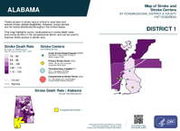 AL Congressional District 01 Stroke and Stroke Centers Map 119th Congress