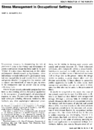Stress management in occupational settings