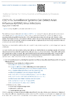 CDCs Flu Surveillance Systems Can Detect Avian Influenza AH5N1 Virus Infections
