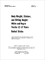 Body weight stature and sitting height white and Negro youths 1217 years United States