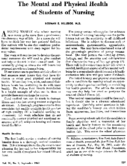 The mental and physical health of students of nursing