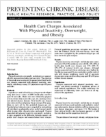 Health Care Charges Associated With Physical Inactivity Overweight and Obesity