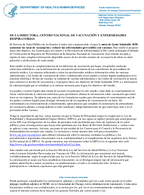 Advance Letter From the Director National Center for Immunization and Respiratory Diseases