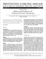 Rates and Predictors of Colorectal Cancer Screening