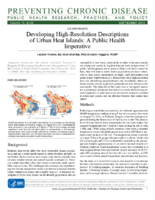 Developing HighResolution Descriptions of Urban Heat Islands A Public Health Imperative